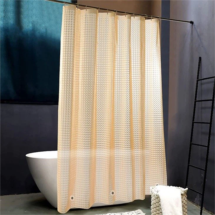 3D Clear Plastic Shower Curtain Liner, Ice Cube Plastic Bathroom Shower Showroom Inner Curtain