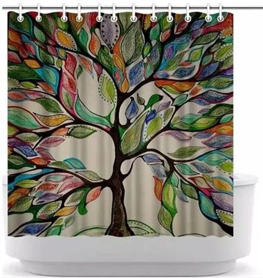 Vodootporna zavjesa za tuširanje Tropska palma