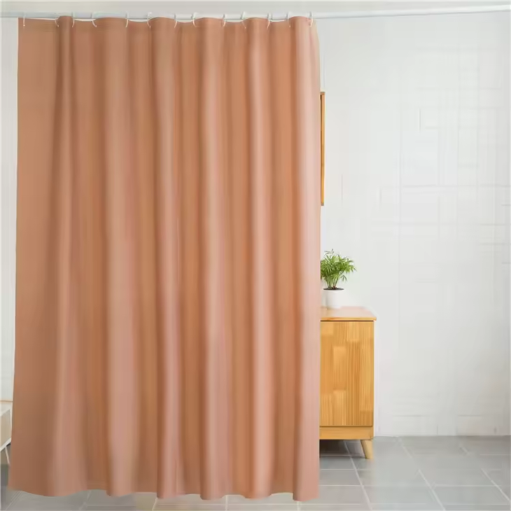 PEVA Bathroom Shower Curtain Waterproof With Magnet Pure Plain Color Shower Curtain Liner